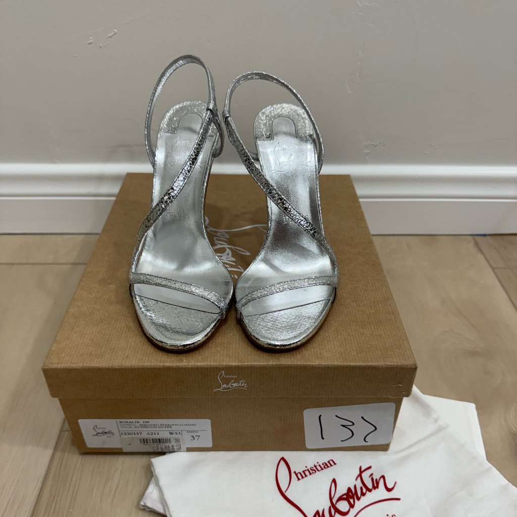Christian Louboutin Rosalie Metallic Leather Sandals